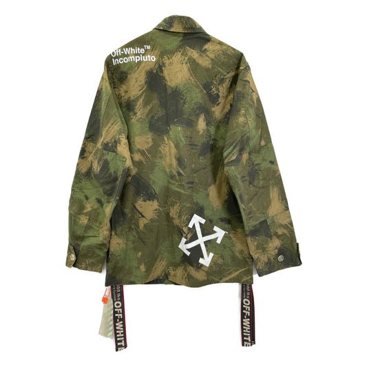 OFF-WHITE 19AW Paintbrush Camo Jacket Green Size XS