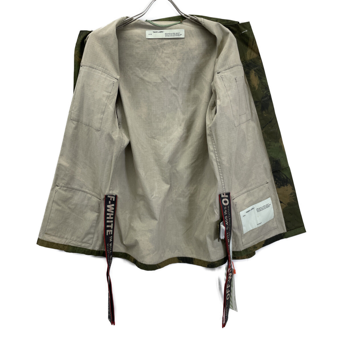 OFF-WHITE 19AW Paintbrush Camo Jacket Green Size XS