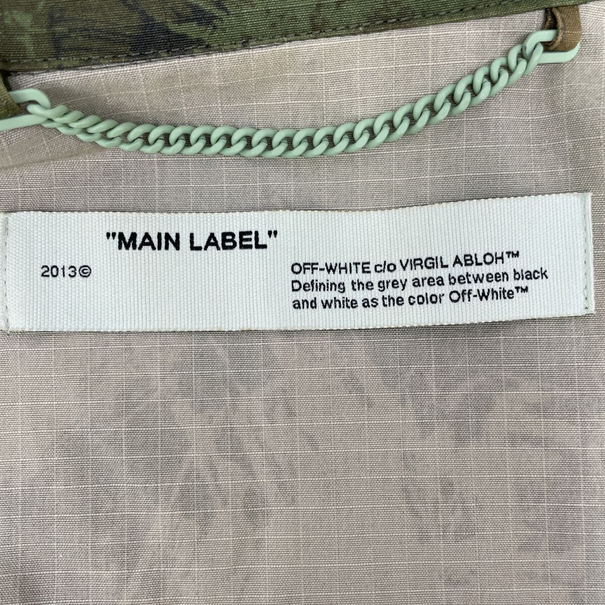 OFF-WHITE 19AW Paintbrush Camo Jacket Green Size XS