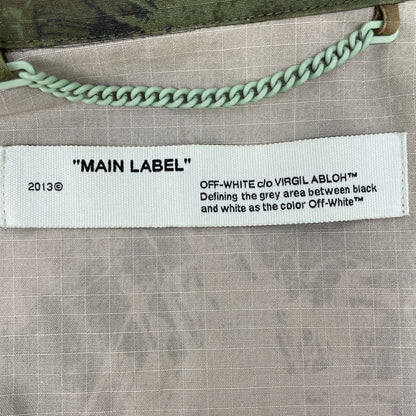 OFF-WHITE 19AW Paintbrush Camo Jacket Green Size XS