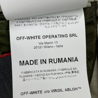 OFF-WHITE 19AW Paintbrush Camo Jacket Green Size XS