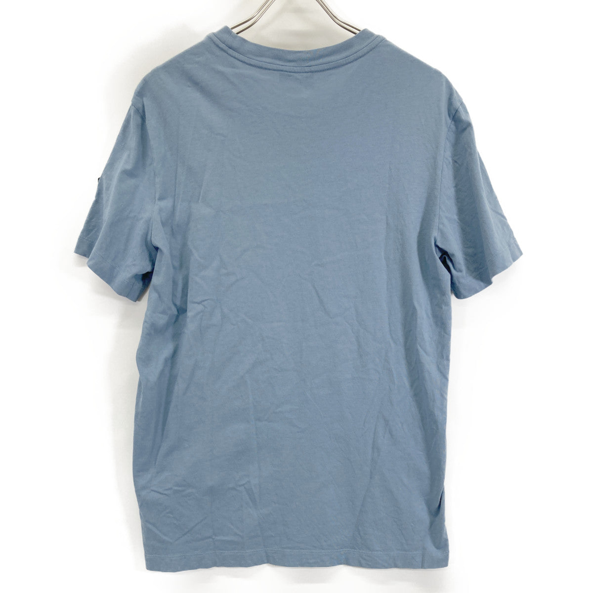 MONCLER 22 Logo Cotton T-Shirt Light Blue