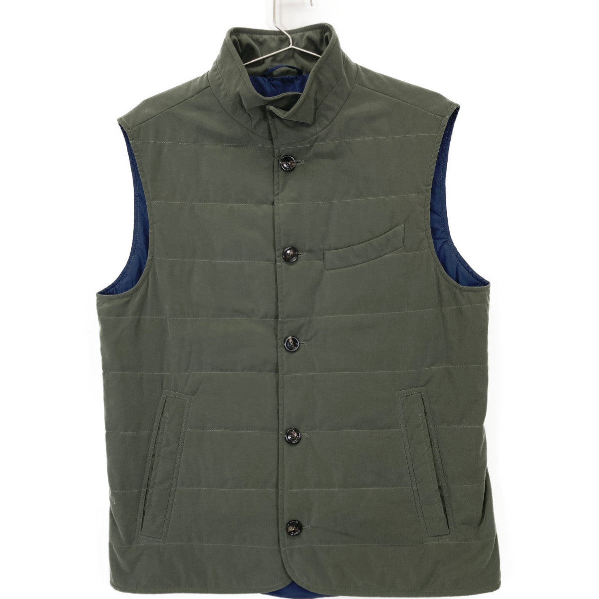 Drakes Belseta Padded Polyester Vest Khaki Size 38/48