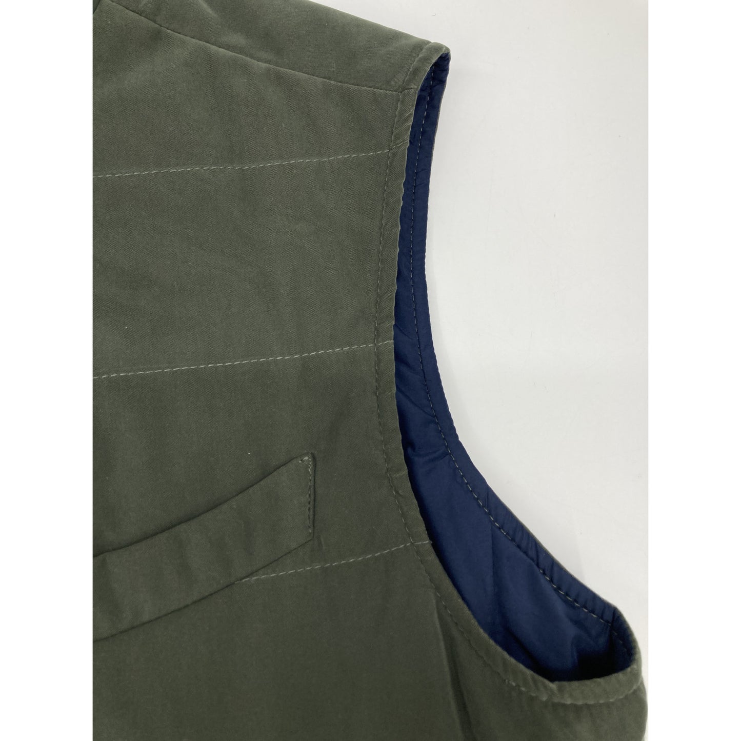 Drakes Belseta Padded Polyester Vest Khaki Size 38/48