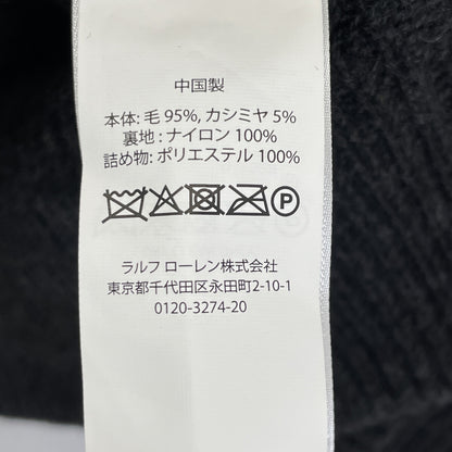 POLO RALPH LAUREN Wool Cashmere Padded Jacket Black Size L
