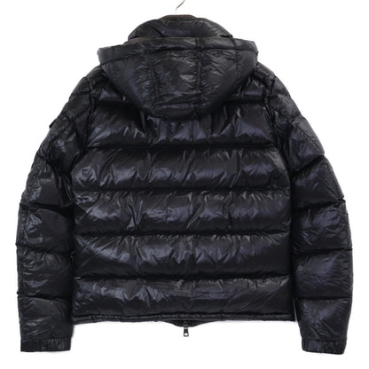 MONCLER ZIN Layered Down Jacket Removable Hood Black Size 1