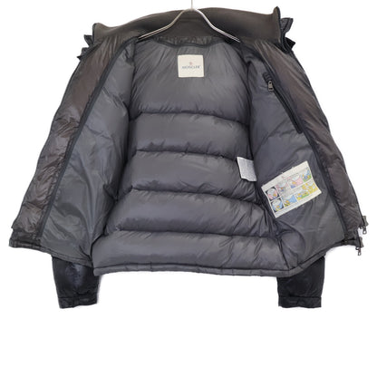 MONCLER ZIN Layered Down Jacket Removable Hood Black Size 1