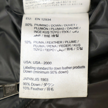 MONCLER ZIN Layered Down Jacket Removable Hood Black Size 1