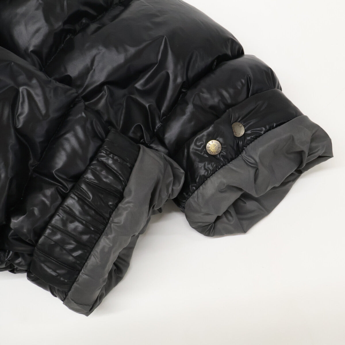 MONCLER ZIN Layered Down Jacket Removable Hood Black Size 1