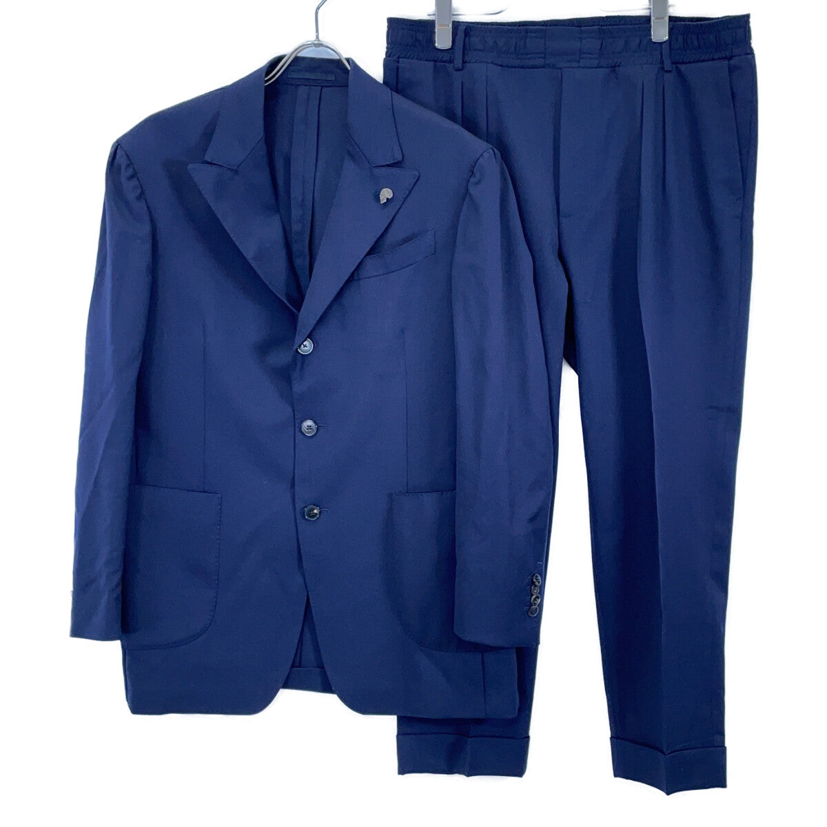 Gabriele Pasini Marzotto Incase Wool 3B Suit Navy Size 48