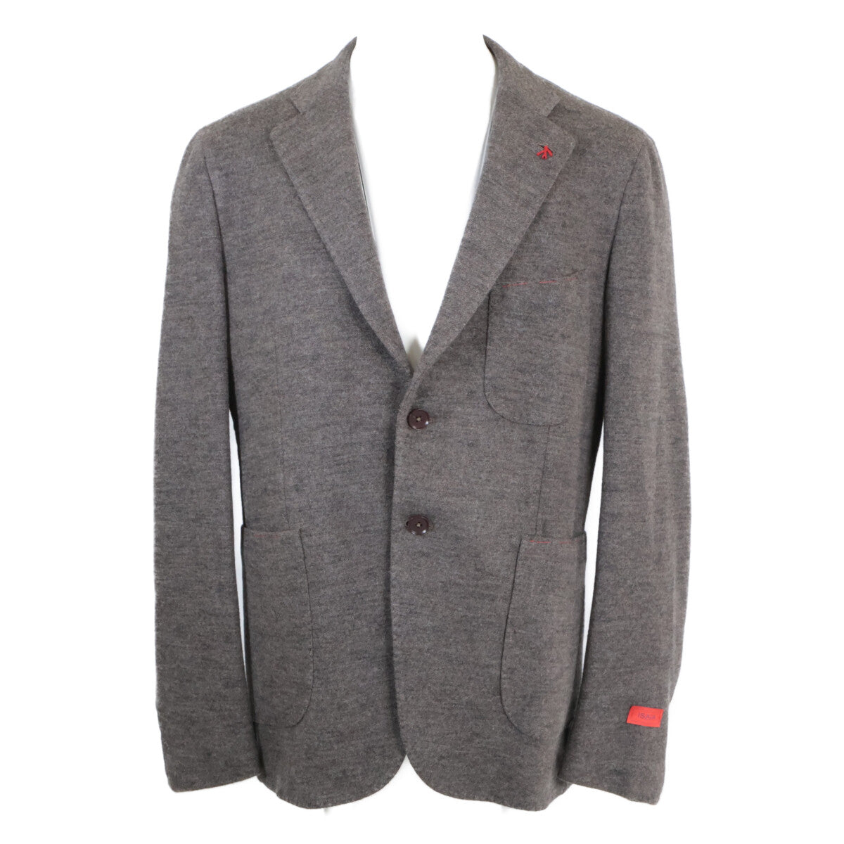 ISAIA Wool Tailored Knit Jacket Gray Size 50