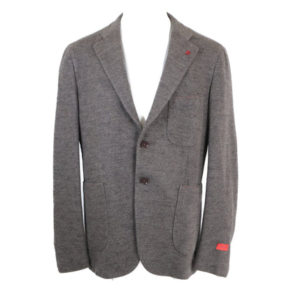 ISAIA Wool Tailored Knit Jacket Gray Size 50