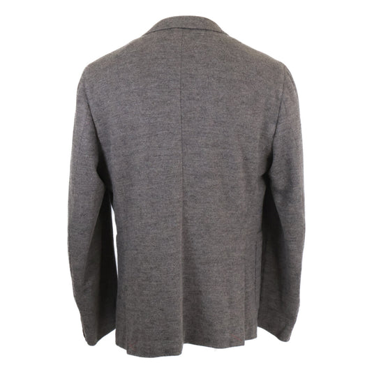 ISAIA Wool Tailored Knit Jacket Gray Size 50