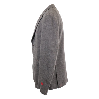 ISAIA Wool Tailored Knit Jacket Gray Size 50