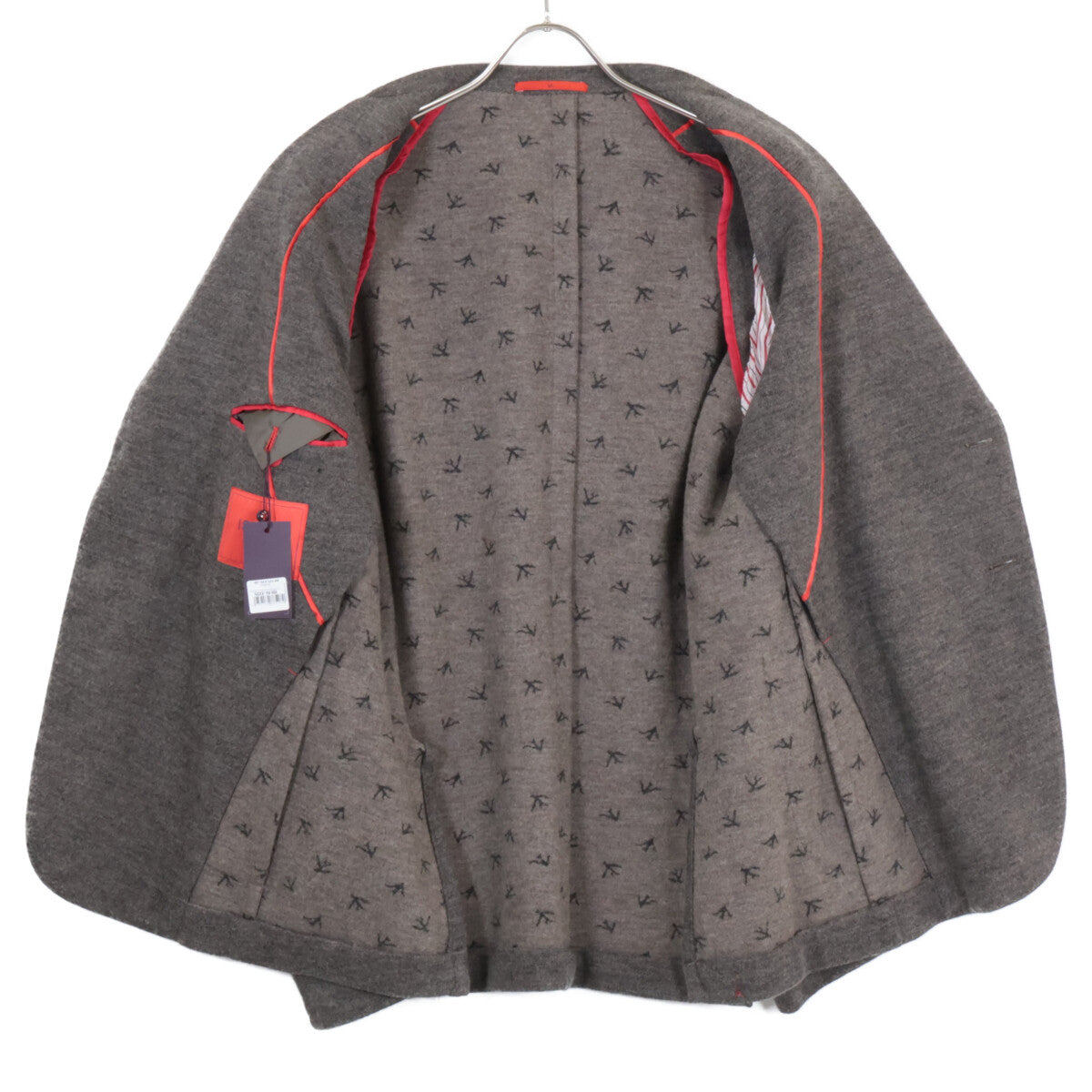 ISAIA Wool Tailored Knit Jacket Gray Size 50