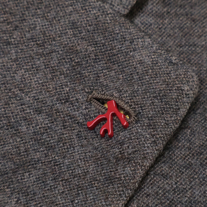 ISAIA Wool Tailored Knit Jacket Gray Size 50