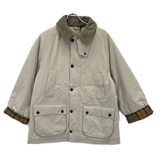 Barbour Padded Bedale Moleskin Jacket Beige Size 38