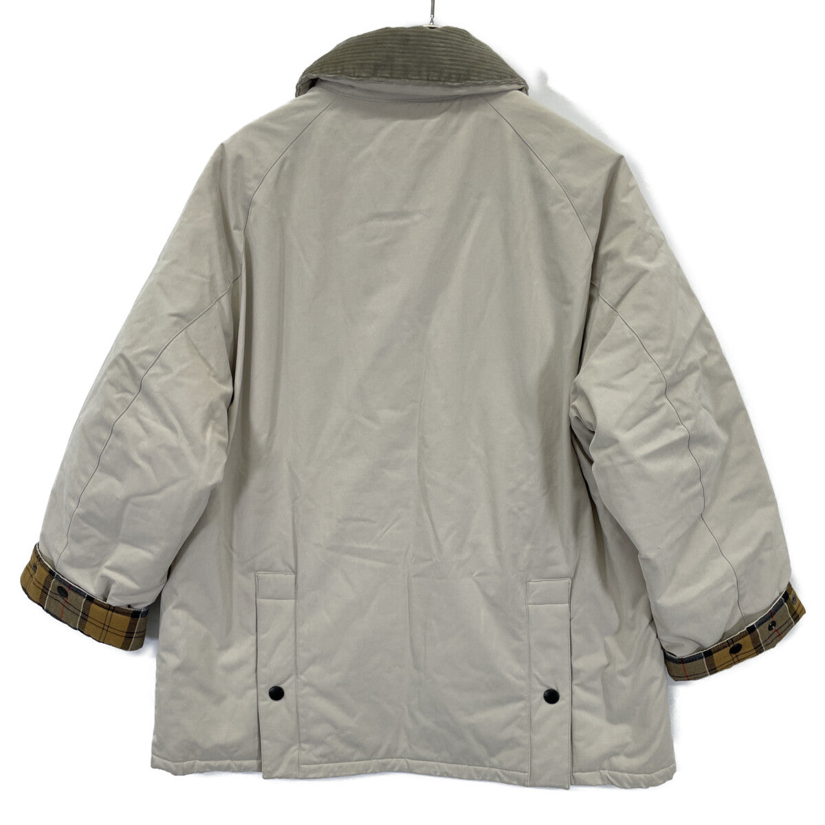 Barbour Padded Bedale Moleskin Jacket Beige Size 38
