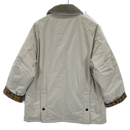 Barbour Padded Bedale Moleskin Jacket Beige Size 38