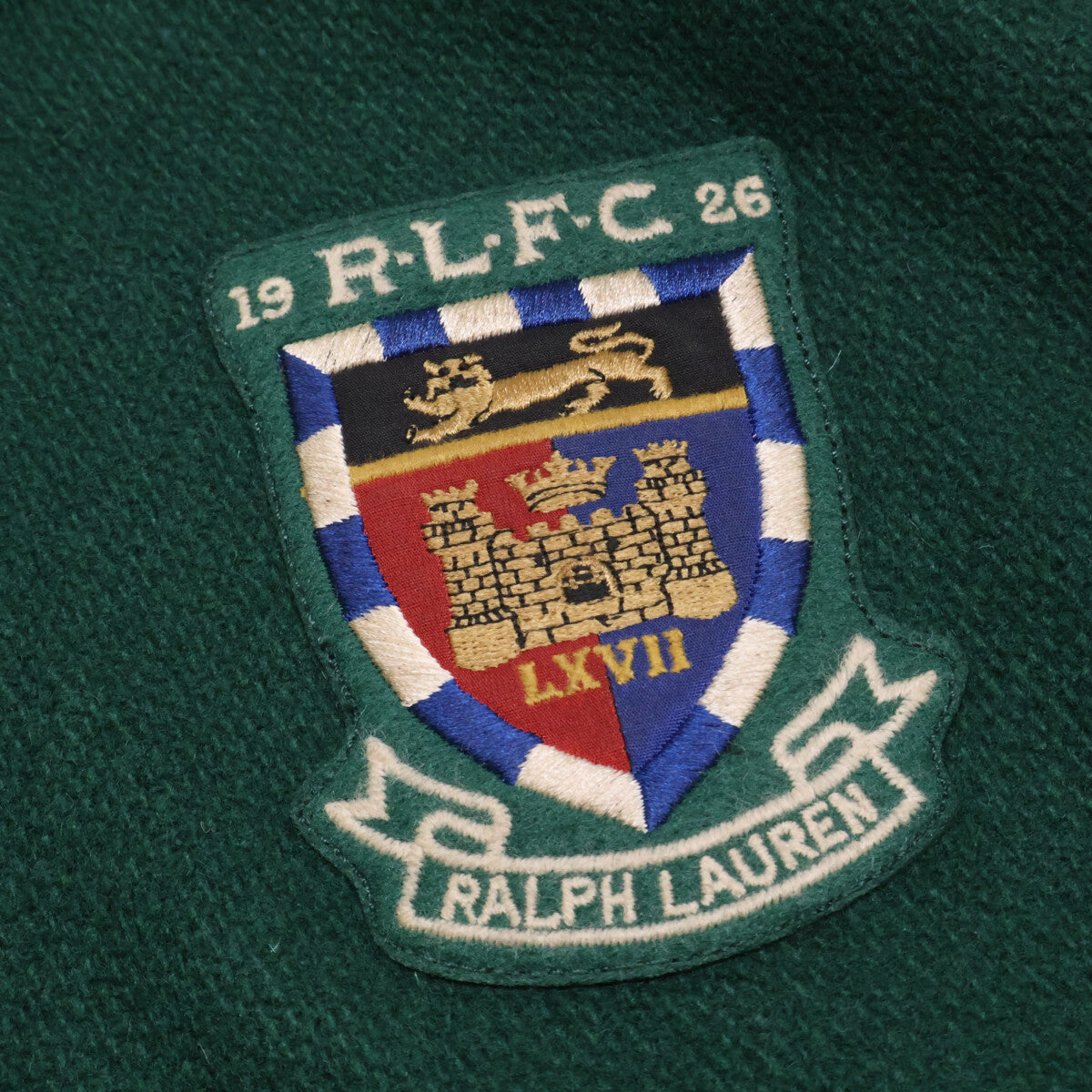 POLO RALPH LAUREN Varsity Wool Leather Jacket Green Size XXL