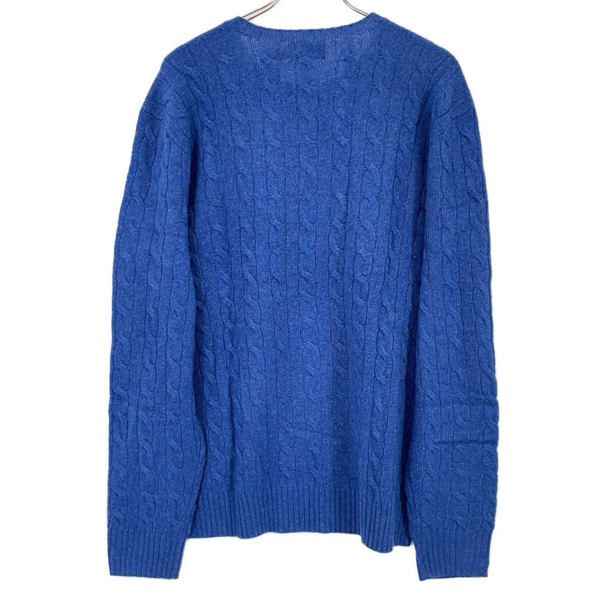 POLO RALPH LAUREN Wool Cashmere Cable Sweater Blue Size XL