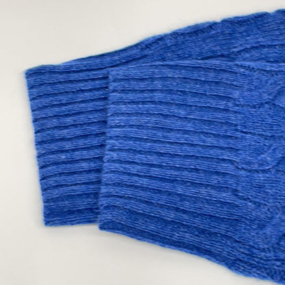 POLO RALPH LAUREN Wool Cashmere Cable Sweater Blue Size XL