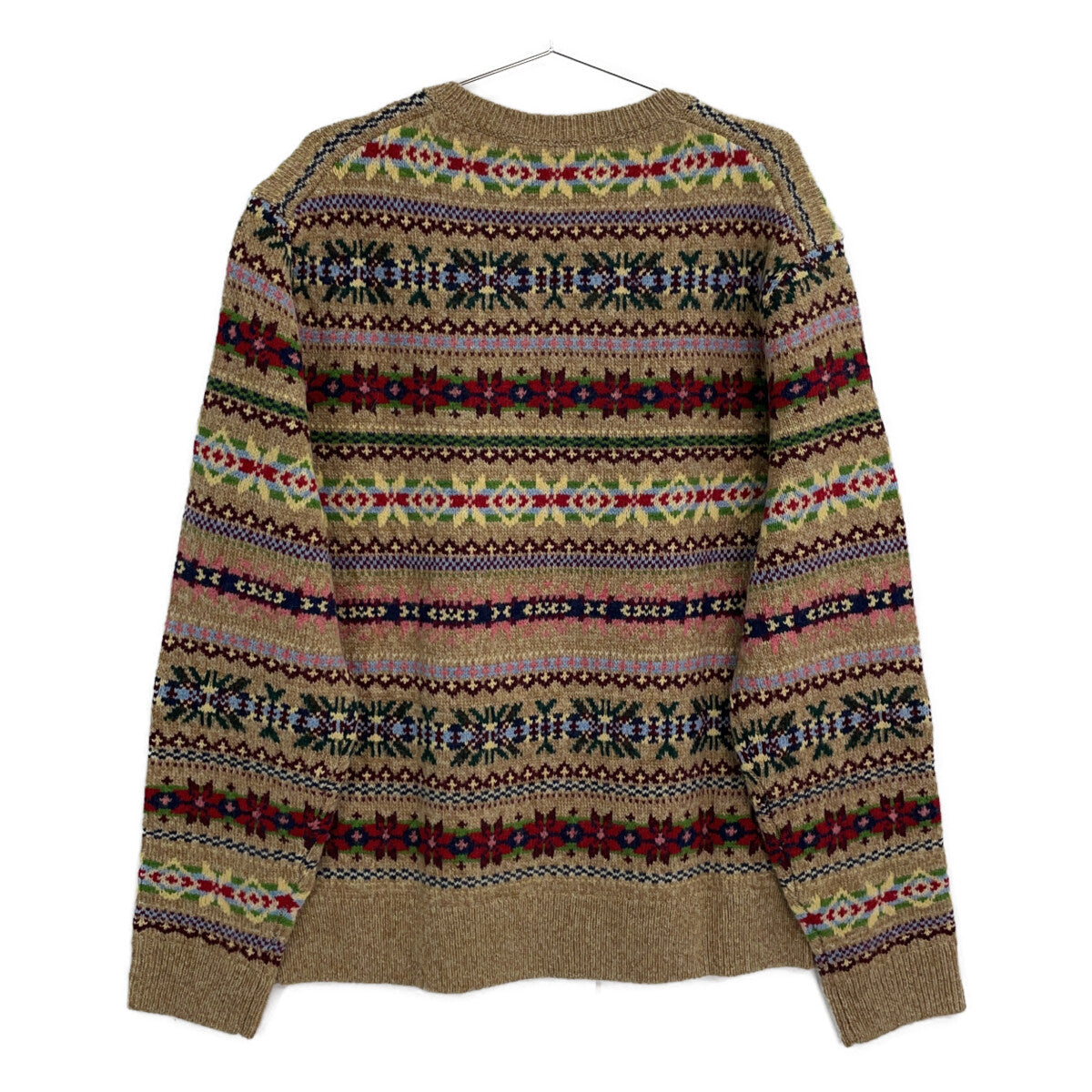 POLO RALPH LAUREN Fair Isle Wool Sweater Beige Size XL