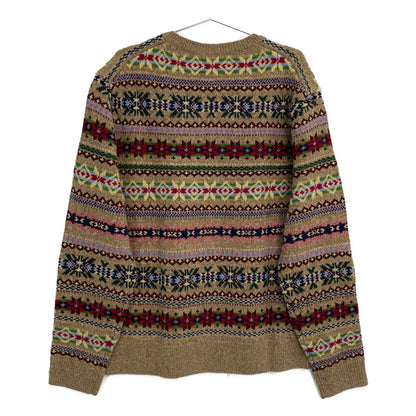 POLO RALPH LAUREN Fair Isle Wool Sweater Beige Size XL