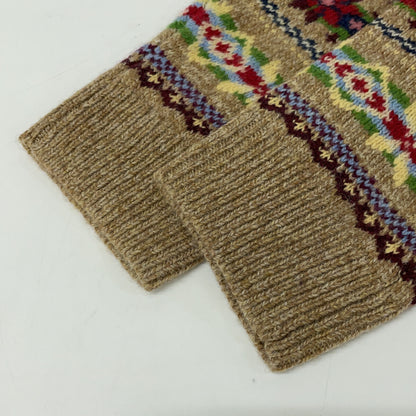 POLO RALPH LAUREN Fair Isle Wool Sweater Beige Size XL