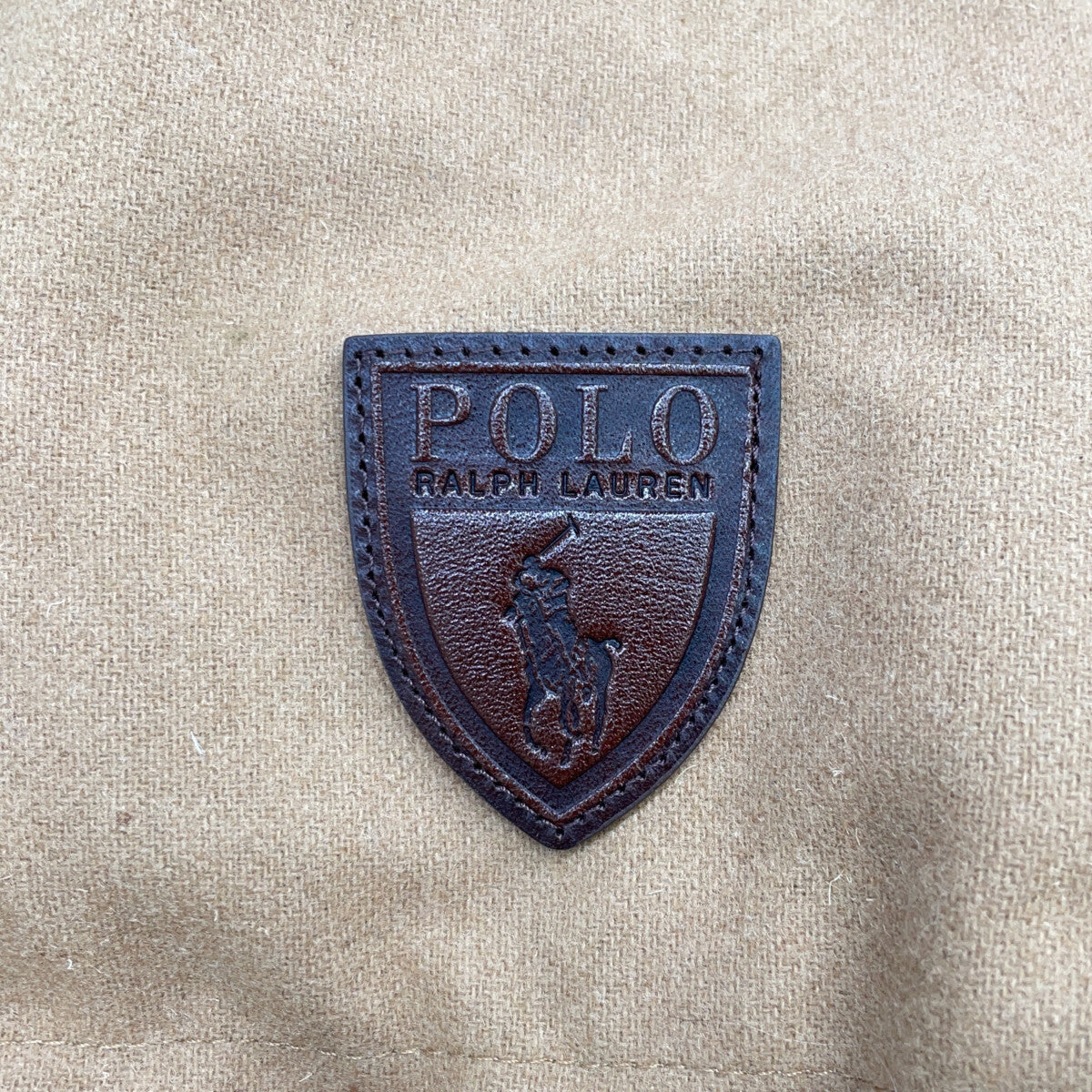 POLO RALPH LAUREN Wool Hooded Padded Down Coat Camel Size L