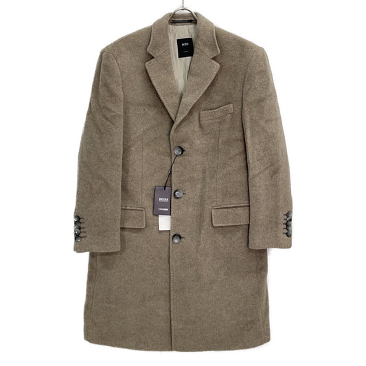HUGOBOSS Wool Alpaca Chester Coat Beige Size 52