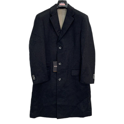 BOSS 100% Cashmere Chester Coat Gray Size