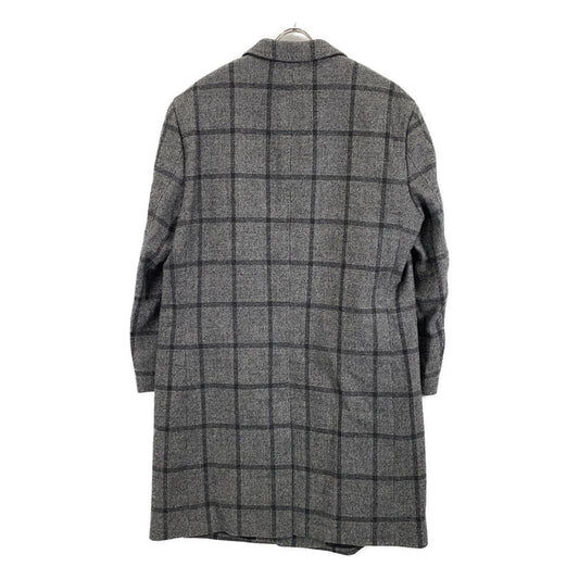 HUGOBOSS Loro Piana Windowpane Chester Coat Gray Size 54