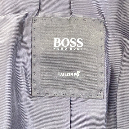 HUGOBOSS Loro Piana Windowpane Chester Coat Gray Size 54