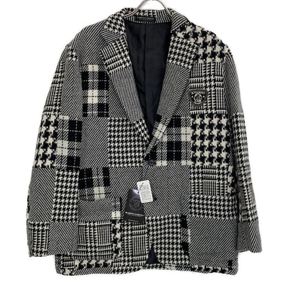 BARNI VARNO Wool Angora Jacket Black/White Size LL