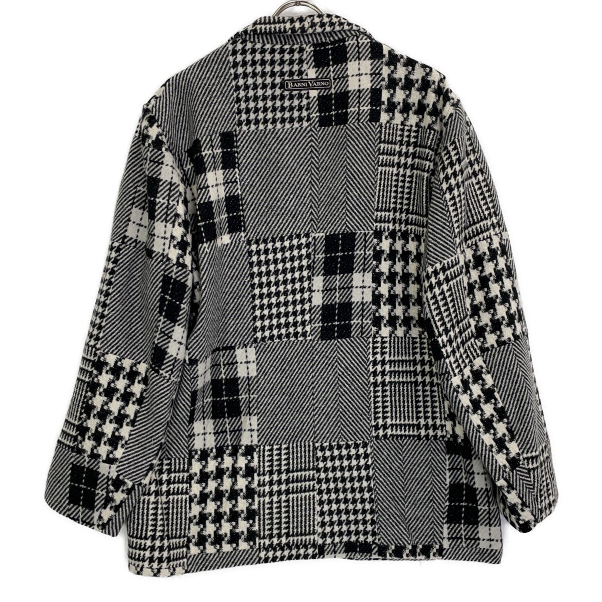BARNI VARNO Wool Angora Jacket Black/White Size LL