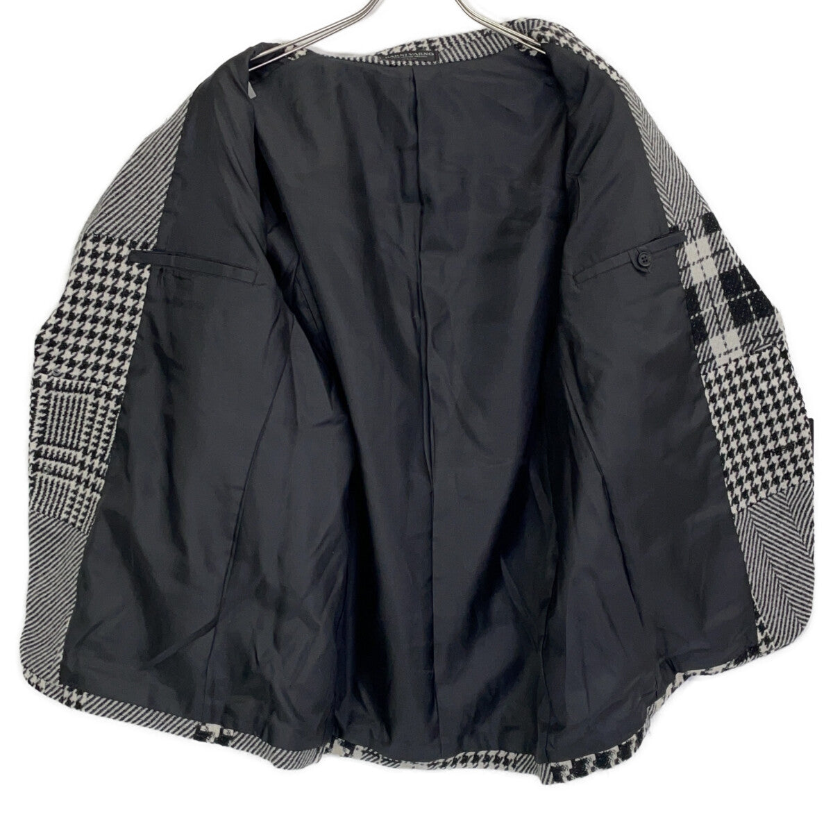BARNI VARNO Wool Angora Jacket Black/White Size LL