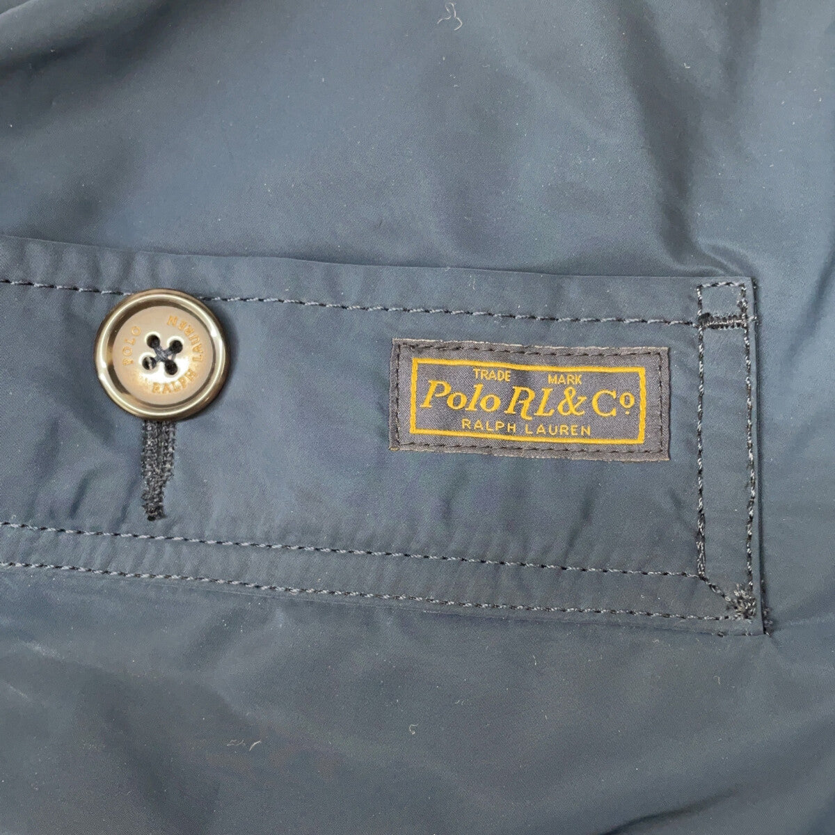 POLO RALPH LAUREN Navy Nylon Trench Coat Size XXL