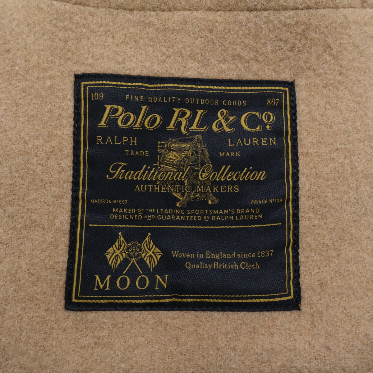 POLO RALPH LAUREN Double-Faced Wool Duffle Coat Beige Size L