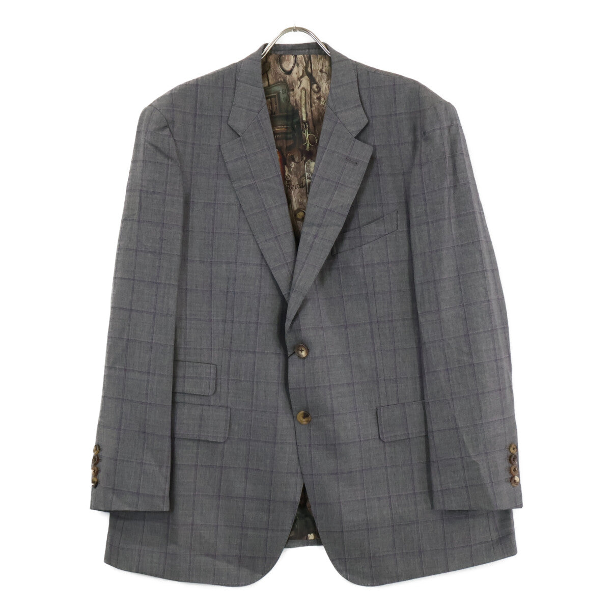 PaulSmith Gray Check 3-Piece Suit Size XL/100