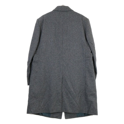 Zegna Gray Cashmere Wool Chesterfield Coat Size 54