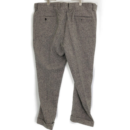 POLO RALPH LAUREN Beige Herringbone Wool Pants