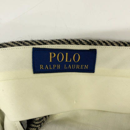 POLO RALPH LAUREN Beige Herringbone Wool Pants