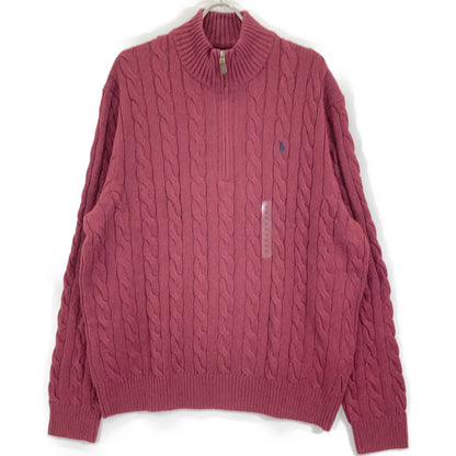 POLO RALPH LAUREN Bordeaux Cotton Cable Sweater Size XXL