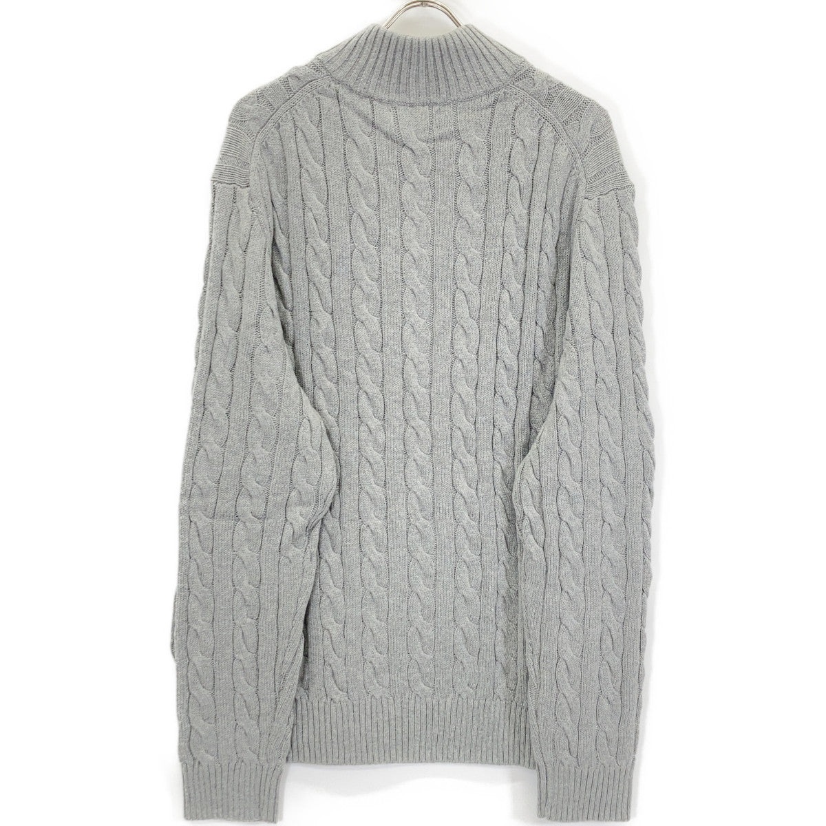 POLO RALPH LAUREN Gray Cotton Cable Sweater Size XXL
