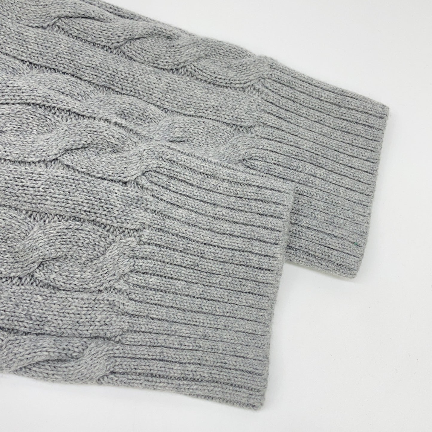 POLO RALPH LAUREN Gray Cotton Cable Sweater Size XXL