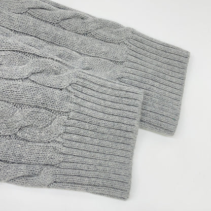POLO RALPH LAUREN Gray Cotton Cable Sweater Size XXL