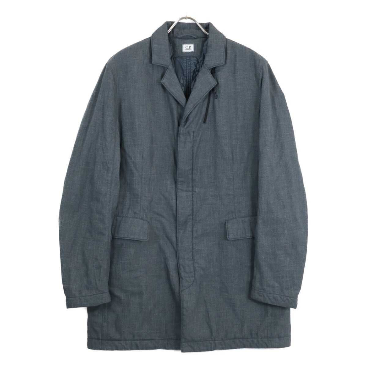 C.P.COMPANY Gray Padded Flannel Coat
