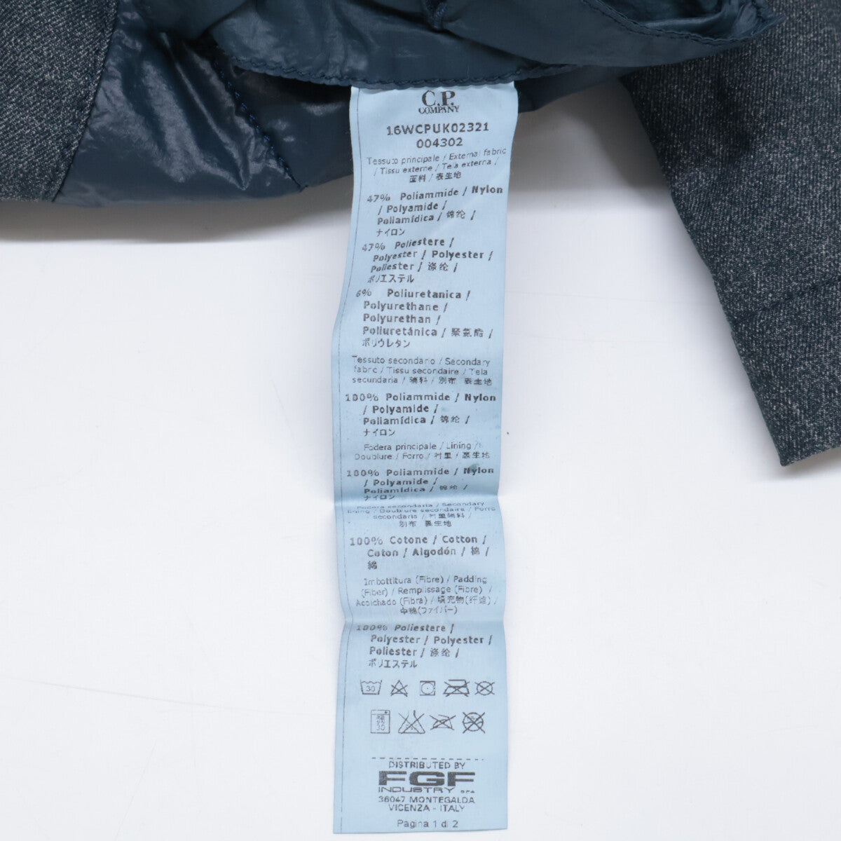 C.P.COMPANY Gray Padded Flannel Coat
