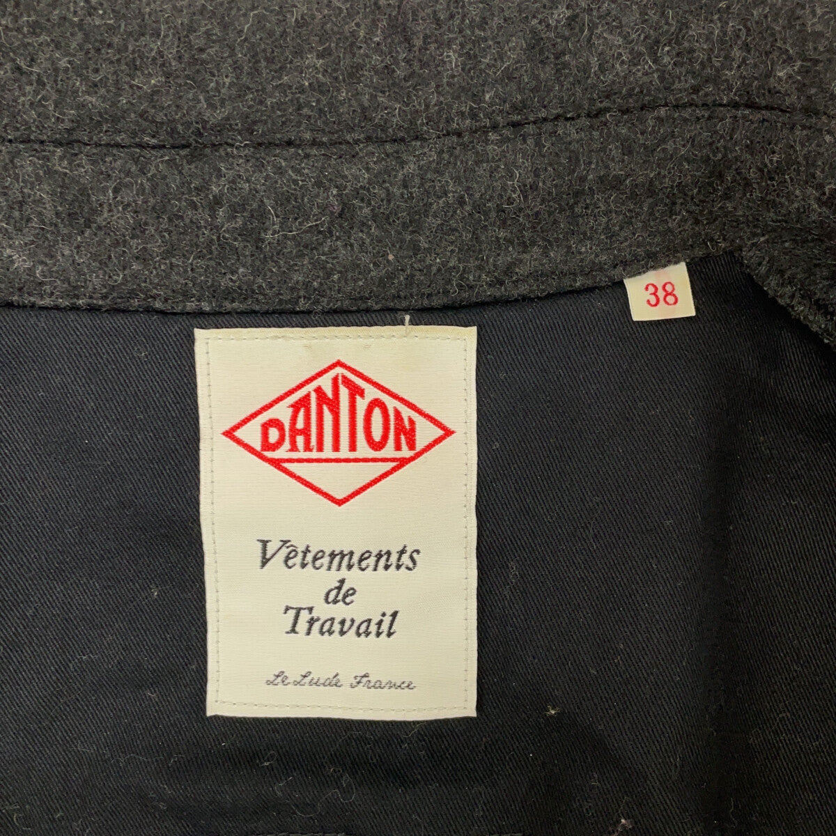 DANTON Gray Wool Mossa Single Coat Size 38